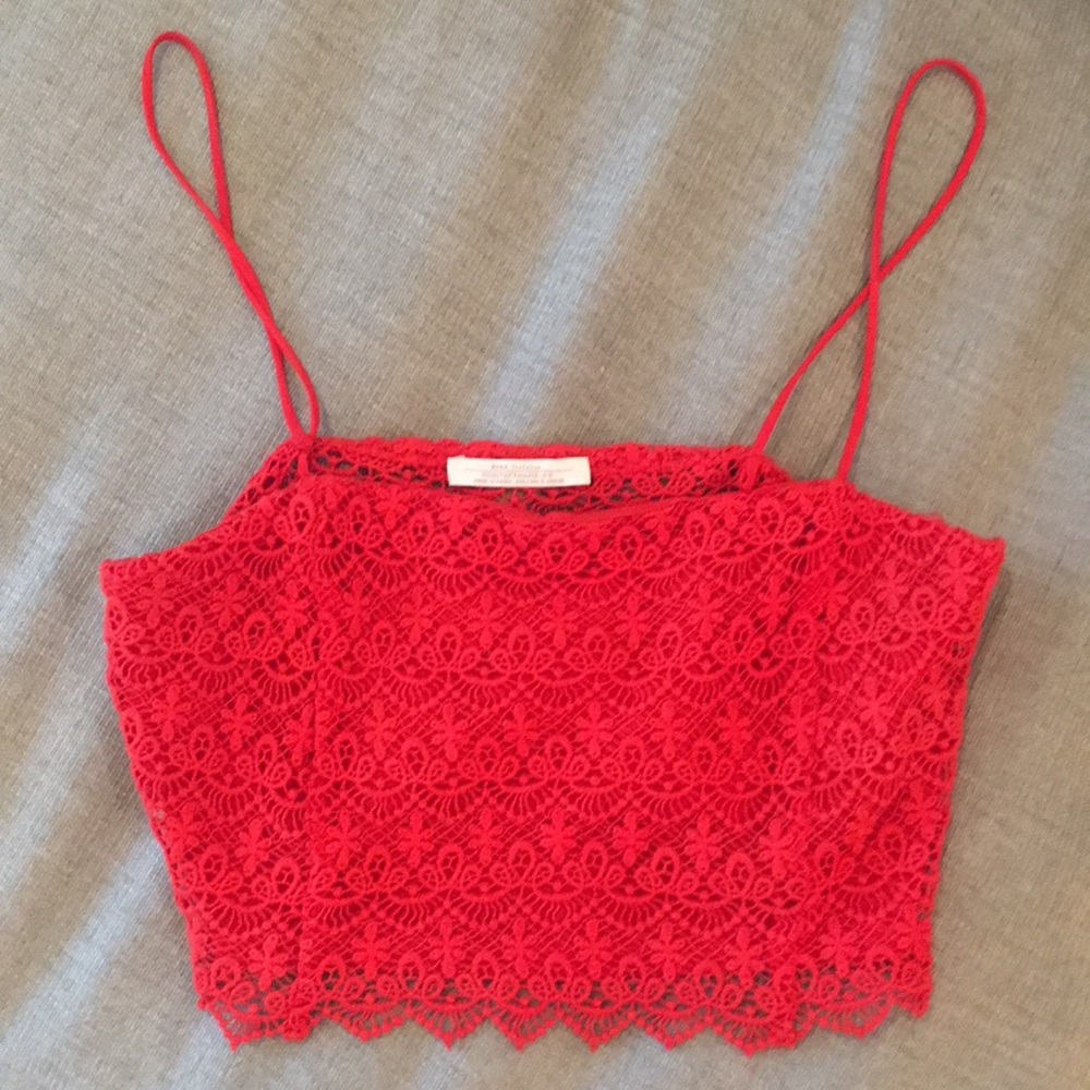 Zara cropped crochet top